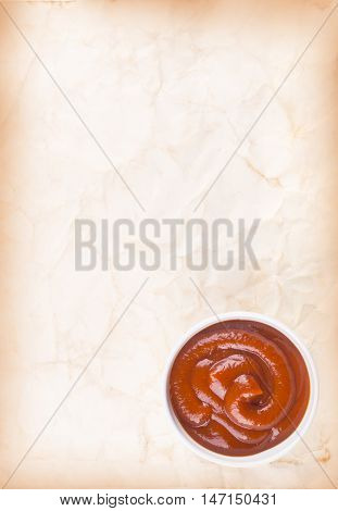 Menu Background Horizonta. Old Paper On It Is The Sauce. The Background For The Menu.