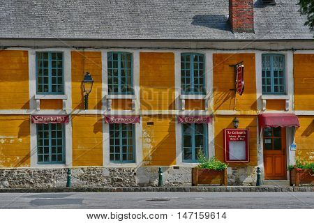 Saint Wandrille Rancon France - june 22 2016 : the village centre