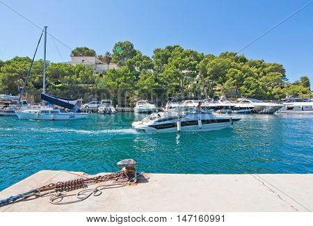 Boats In The Marina In Santa Ponsa Nautic Club