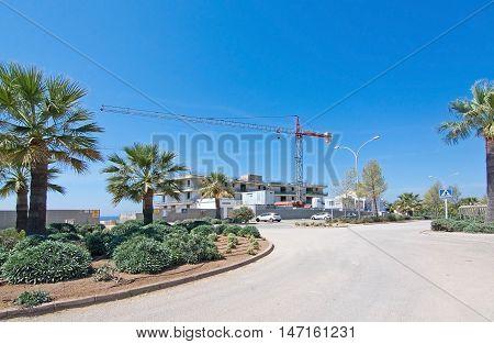 Construction Site With Ocean View