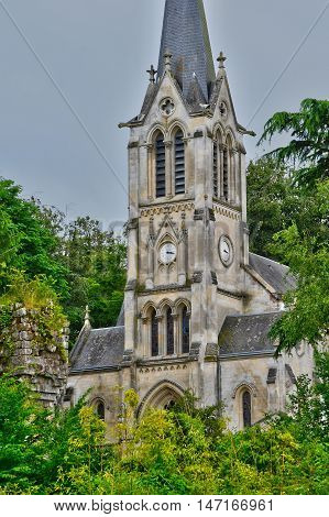 Cleres France - june 23 2016 : the Saint Vaast church