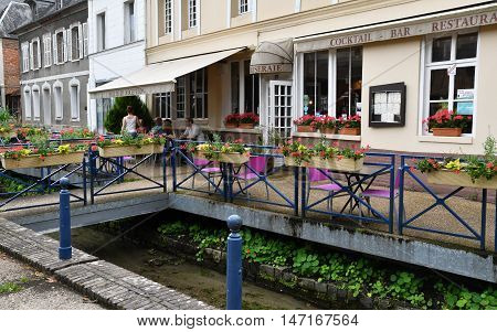 Cleres France - june 23 2016 : the village center