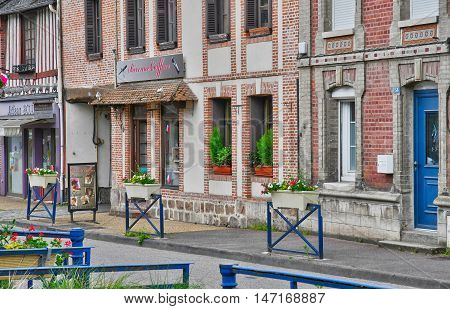 Cleres France - june 23 2016 : the village center