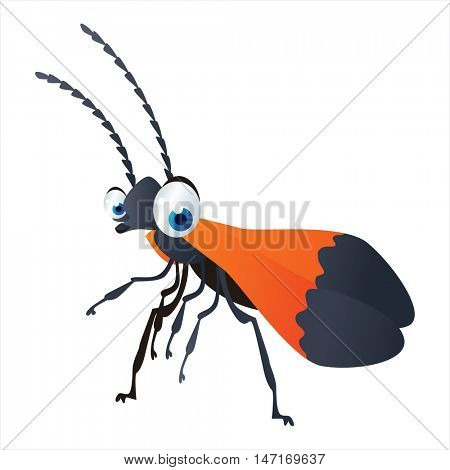 vector cartoon cute animals. Funny insects. Netwig