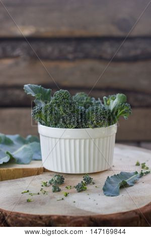 The concept of healthy eating bunch of broccoli