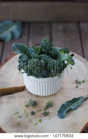 The concept of healthy eating bunch of broccoli