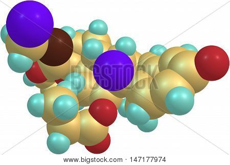 Fluticasone propionate belongs to a class of drugs known as corticosteroids which are hormones that predominantly affect the metabolism of carbohydrates. 3d illustration