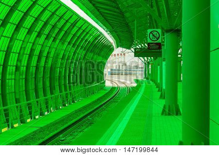 MOSCOW, RUSSIA - SEPTEMBER 13, 2016: Central Circle Line MCC tation Delovoj centr