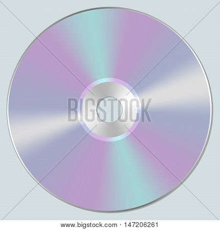 Vector isolated blank compact disc CD or DVD.