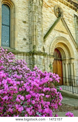 La storica cappella normanna a Spring Grove Cemetery, Cincinnati, Ohio, Usa 
