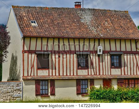 Saint Pierre de Manneville France - june 22 2016 : an old house in the village