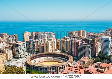 Plaza De Toros De Ronda Bullring In Malaga, Spain. La Malagueta Is The Bullring Malaga, Spain.