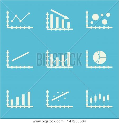 Set Of Graphs, Diagrams And Statistics Icons. Premium Quality Symbol ...
