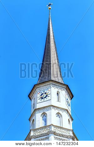 Detail St. Michael's Church  On Michaelerplatz  In Vienna.