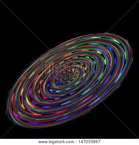 Vector illustration abstract colorful rainbow circle ellipse
