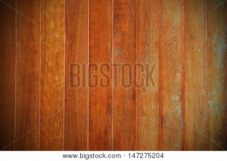 Old grunge wooded wall with vintage filter background