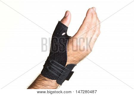 Bandage For The Thumb On A Man's Hand - Isolate