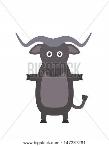 Funny Buffalo Character
