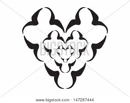 Heart Shape Made by  a Flock of Birds