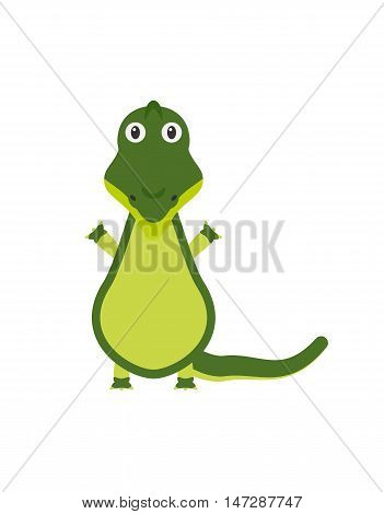Funny Crocodile Character