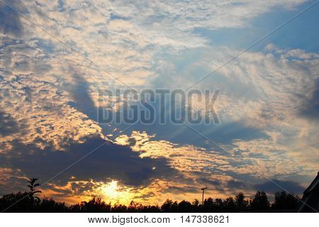 Sunset.