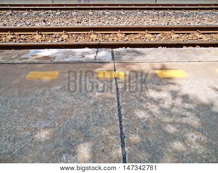 Double railroad track in vintage mode .