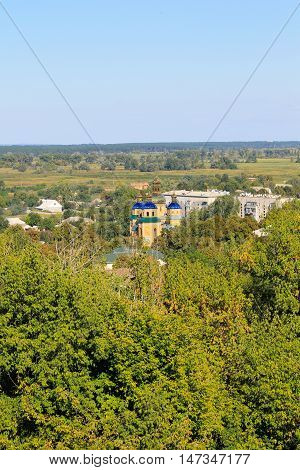 View on the town Chyhyryn in Ukraine