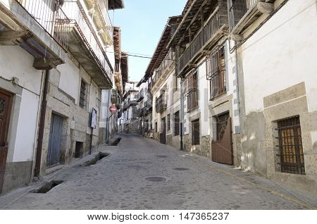 Candelario a typical mountain village in the province of Salamanca Spain.
