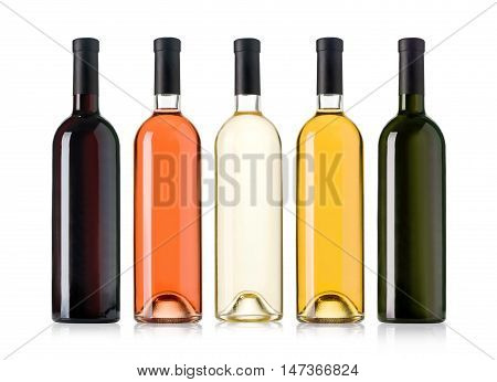 Set Of Wine Bottles.