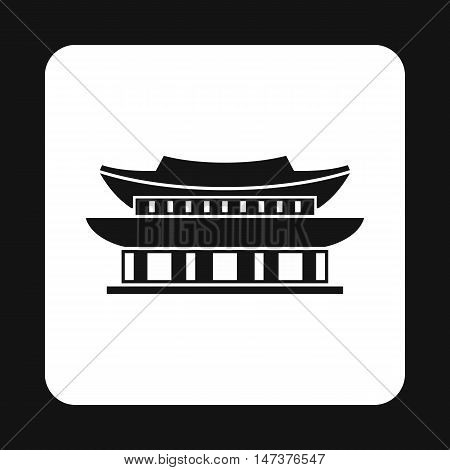 Pagoda in South Korea icon in simple style isolated on white background. Landmark symbol vector illustration