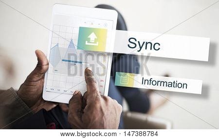 Sync Data Backup Storage Transfer Concept