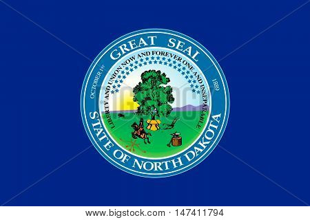 Flag of North Dakota is the state in United States