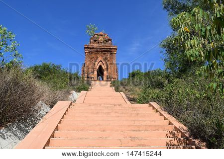 Ancient Brick Cham Banh It Tower And Pagoda