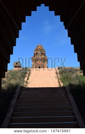 Ancient Brick Cham Banh It Tower And Pagoda