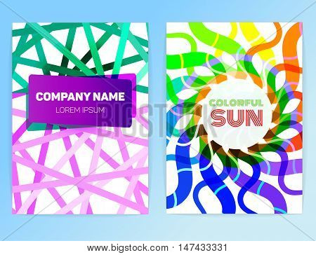 Vector brochure design template. Flyer poster banner cover design. A4 size. Business abstract background with geometric lines colorful backgrounds. flyer modern template. Book design