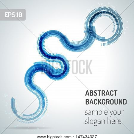 Abstract technology circles vector background. Technology styles vector