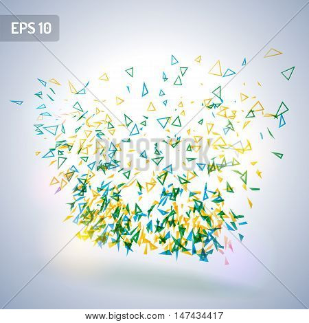Abstract triangle vector background eps 10. Abstract background with colored elements