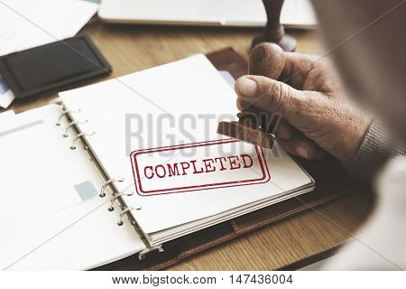 Completed Accomplishment Finished Achievement Concept