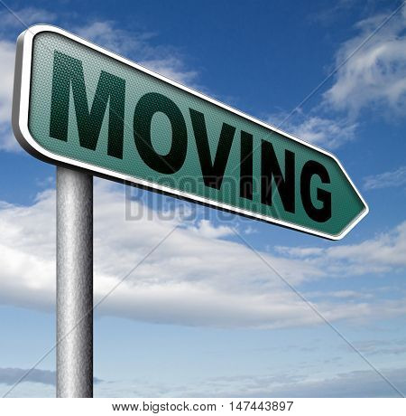 Moving or relocation relocate to other house or location  3D illustration