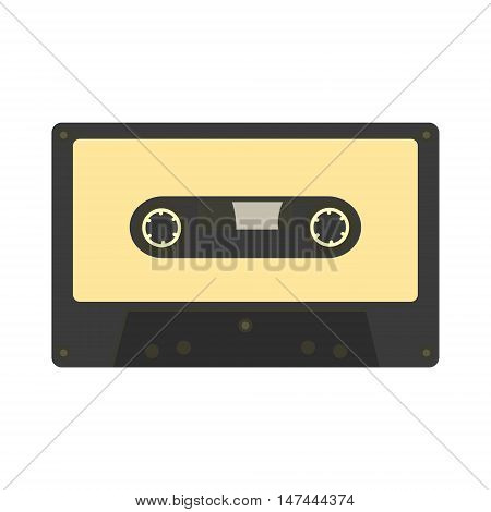 Audio Cassette Icon. Retro Music Gadget From 21-st Century. Old Musical Device Vector Illustration.