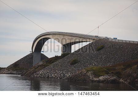 Famous Norwegian Atlantic Ocean Road, Norway