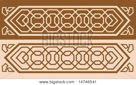 Alhambra minta izometrikus design, a geometrikus formák kötésre.