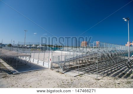Empty Stadium With Tribunes