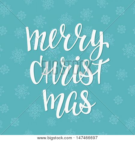 Christmas New Year simple lettering. Calligraphy postcard poster graphic design lettering element. Hand written postcard design. Overlay Winter Holidays sign detail. Merry Christmas. Seamless pattern
