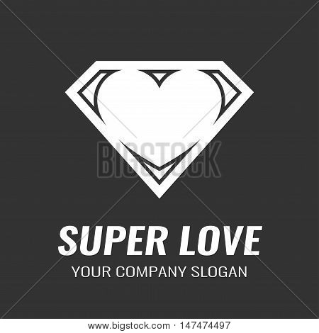 Logo for your company. Icon Super Love. Vector