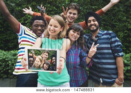 Groupie Together Teamwork Connection College Concept