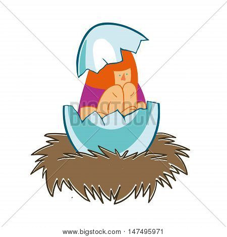 Art illustration. Unny cute colored vector illustration