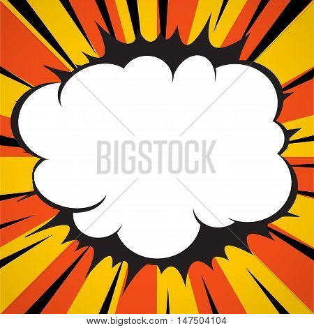 Comic book explosion superhero pop art style radial lines background. Manga or anime speed frame.