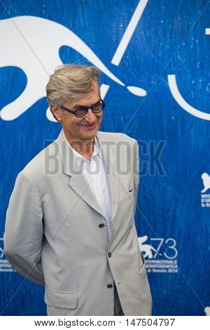 Wim Wenders  at the photocall for Les beaux jours d'aranjuez at the 2016 Venice Film Festival.
September 1, 2016  Venice, Italy
