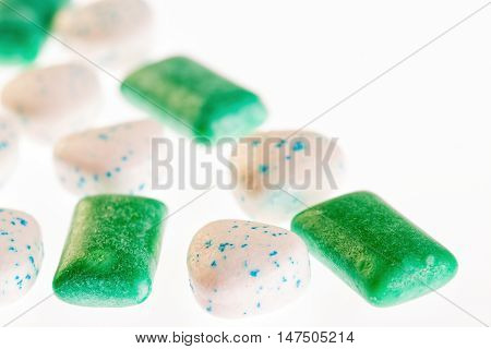 gum ment fresh gum green and white close up